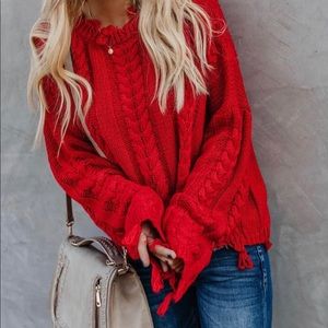 Vici red sweater!